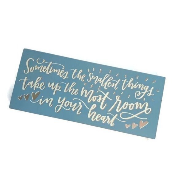 Wooden Baby Decor Sign Blue 14 x 6 x 1.75 - Picture 1 of 5